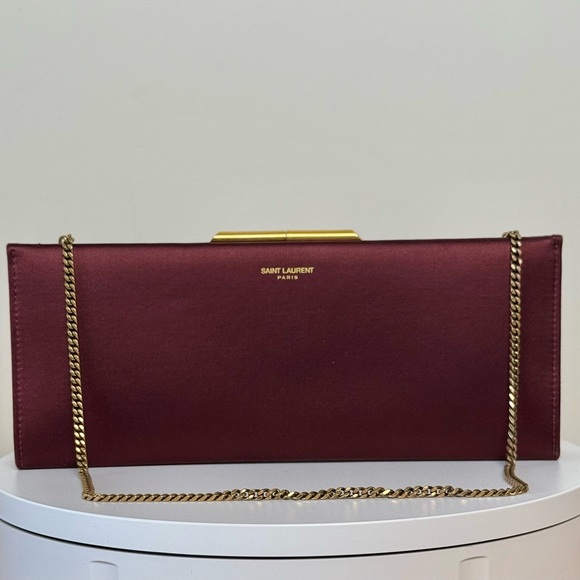 Saint Laurent Midnight Clutch in Satin - Picture 1 of 7